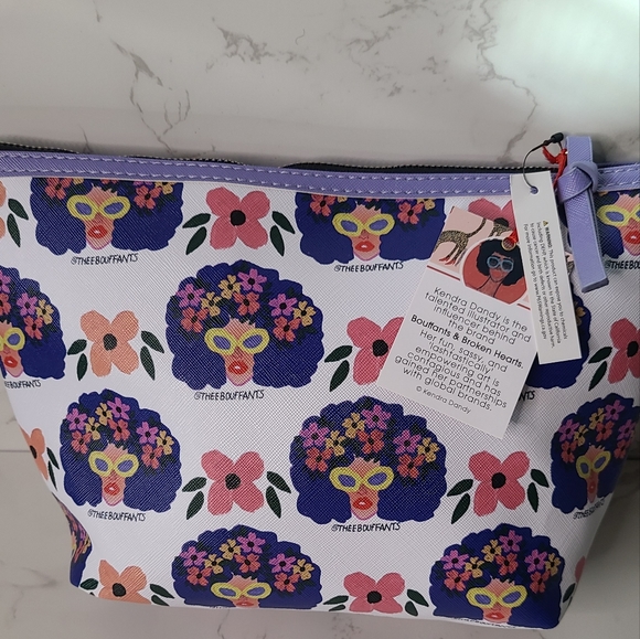 Bouffants and broken hearts Handbags - Kendra Dandy Bouffants & Broken Hearts afro women Cosmetic Travel Bag